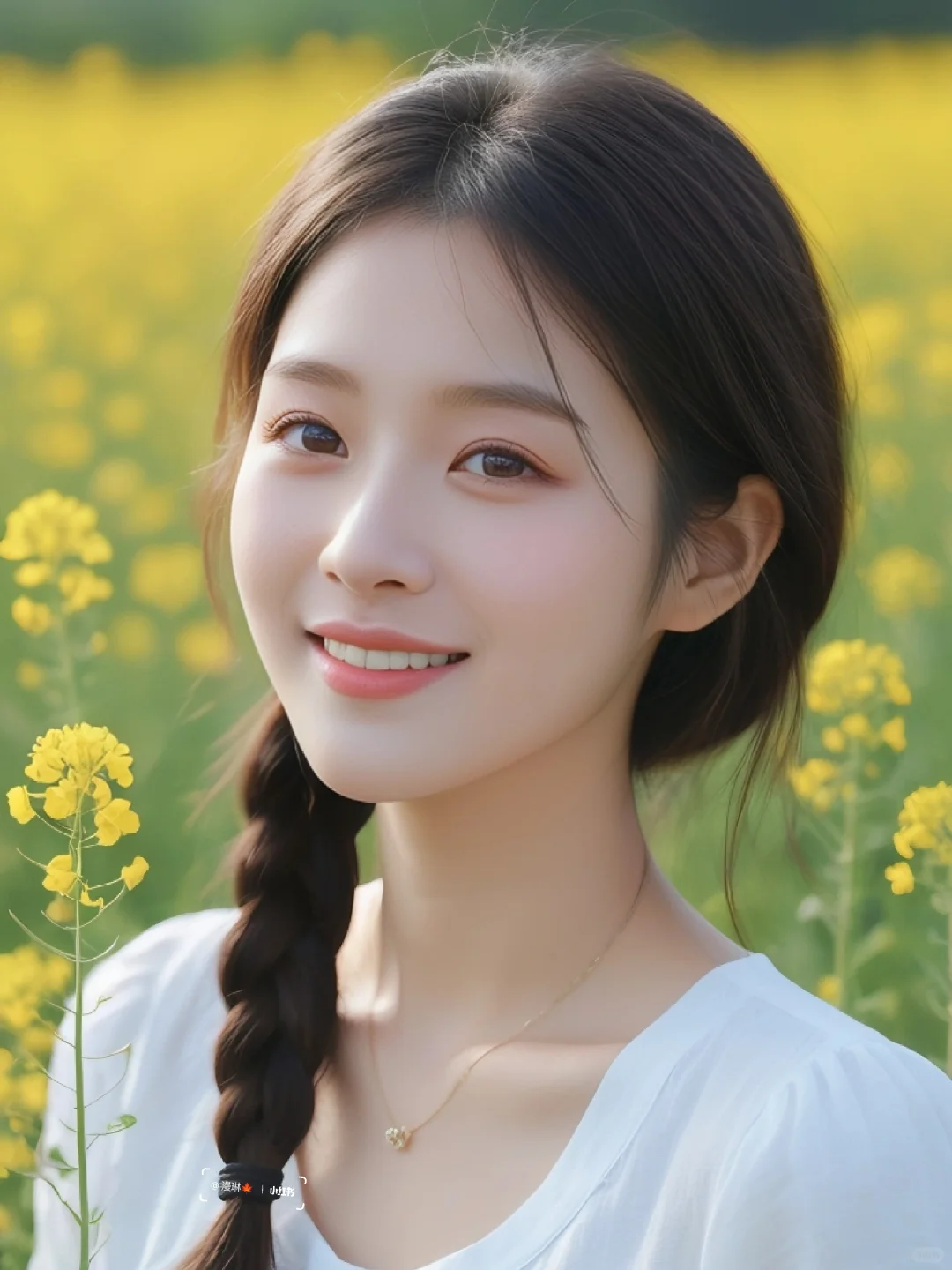 油菜花地好漂亮诶（ai图）