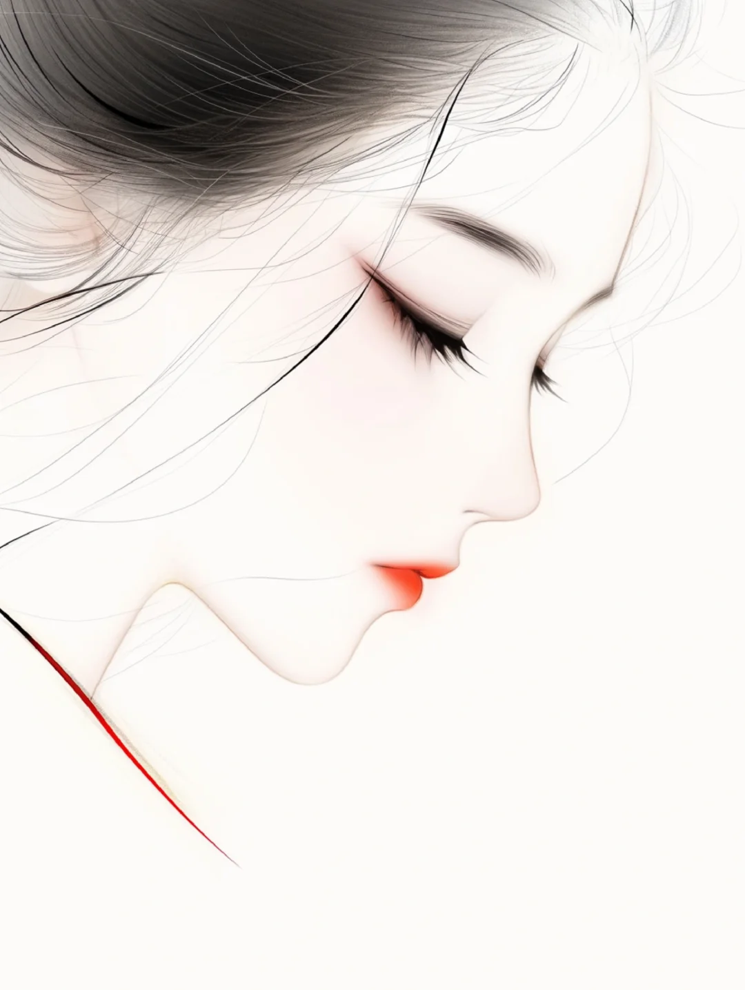 极简轮廓里，低头藏着的小温柔