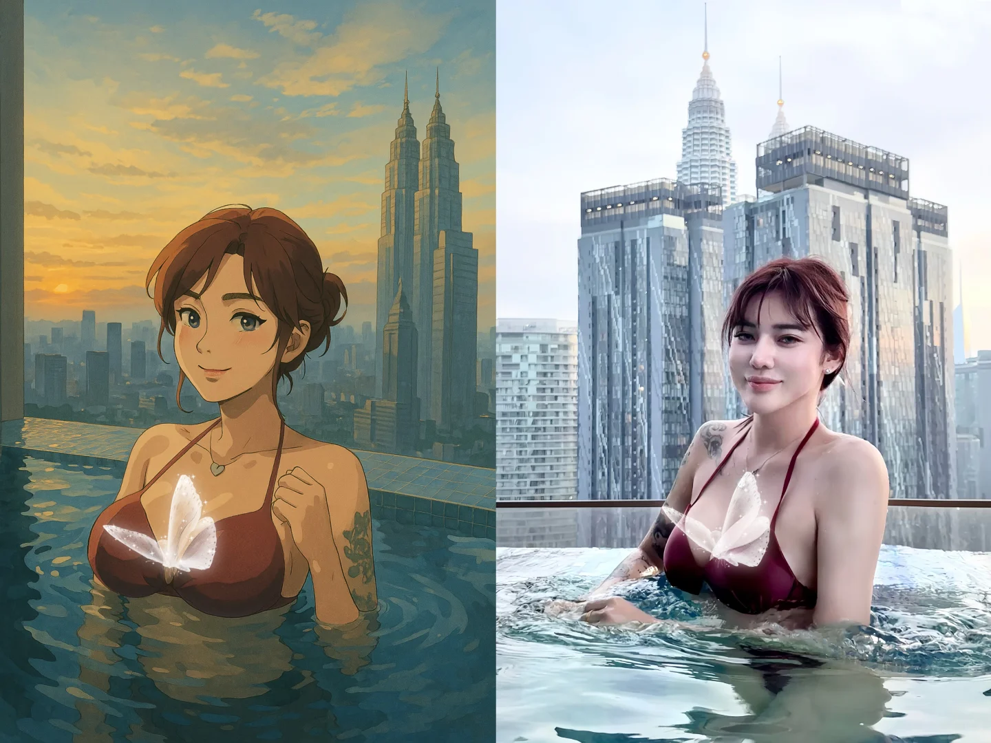 吉卜力风还原了KLCC！！！