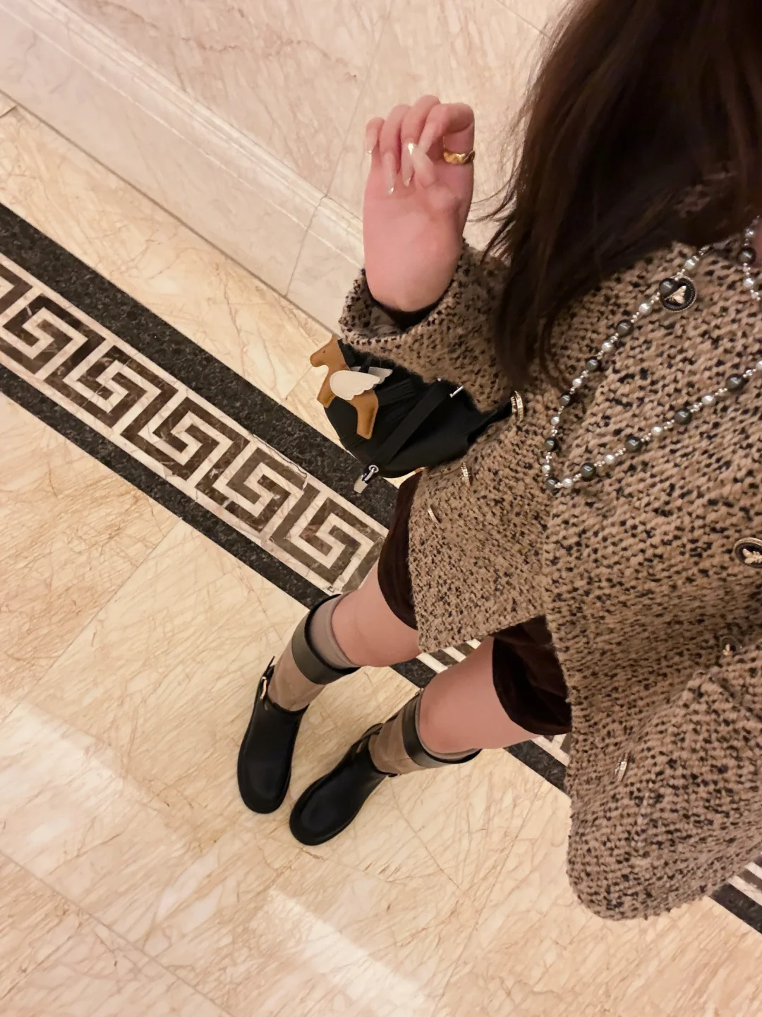 小香露腿保暖穿搭