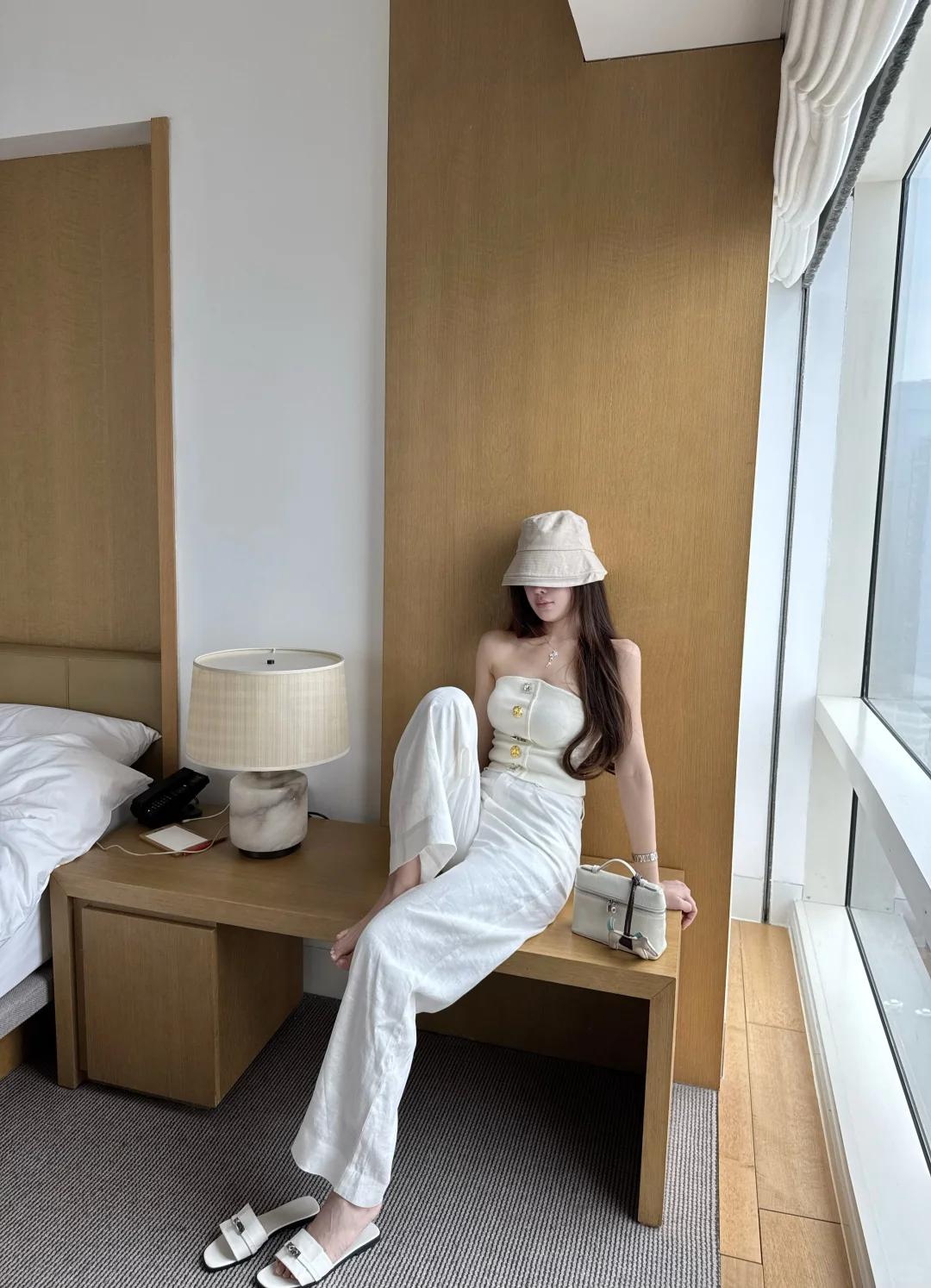 棉麻裤给的松弛感