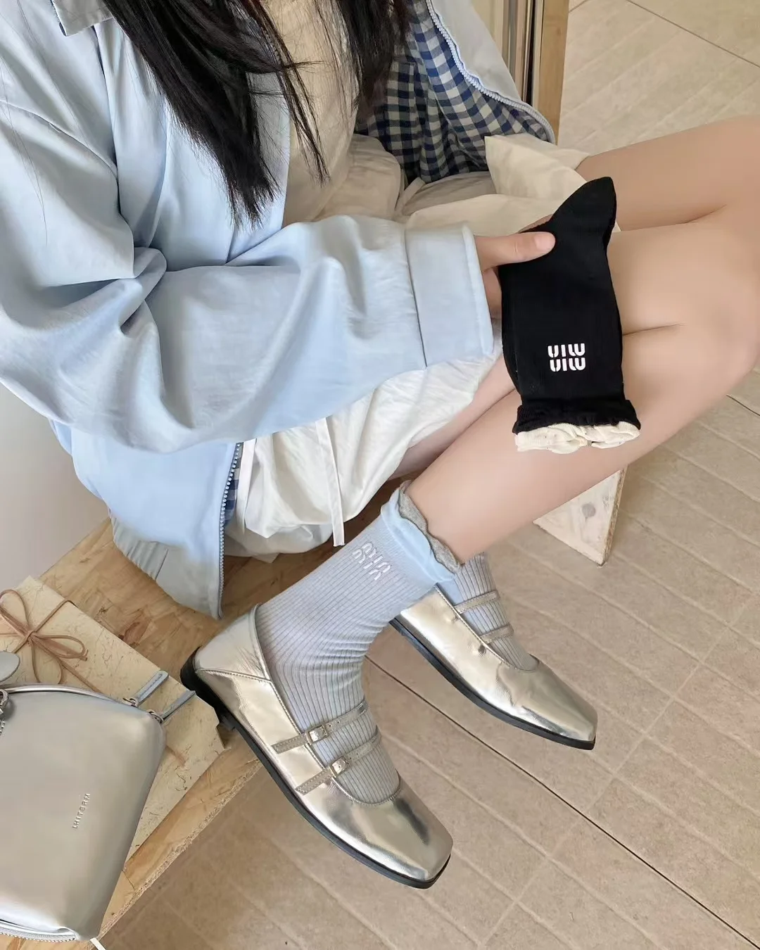 春日美袜～美到失语的双层花边堆堆袜～好甜
