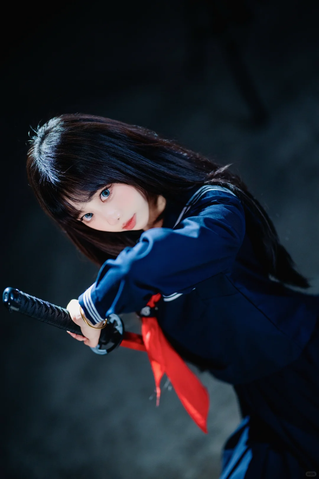 霓虹JK·武士刀斩破夜色🌌🗡⚡