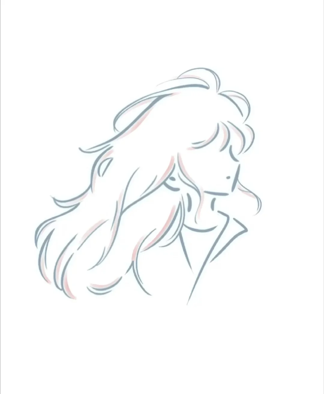 极简线束女生头像