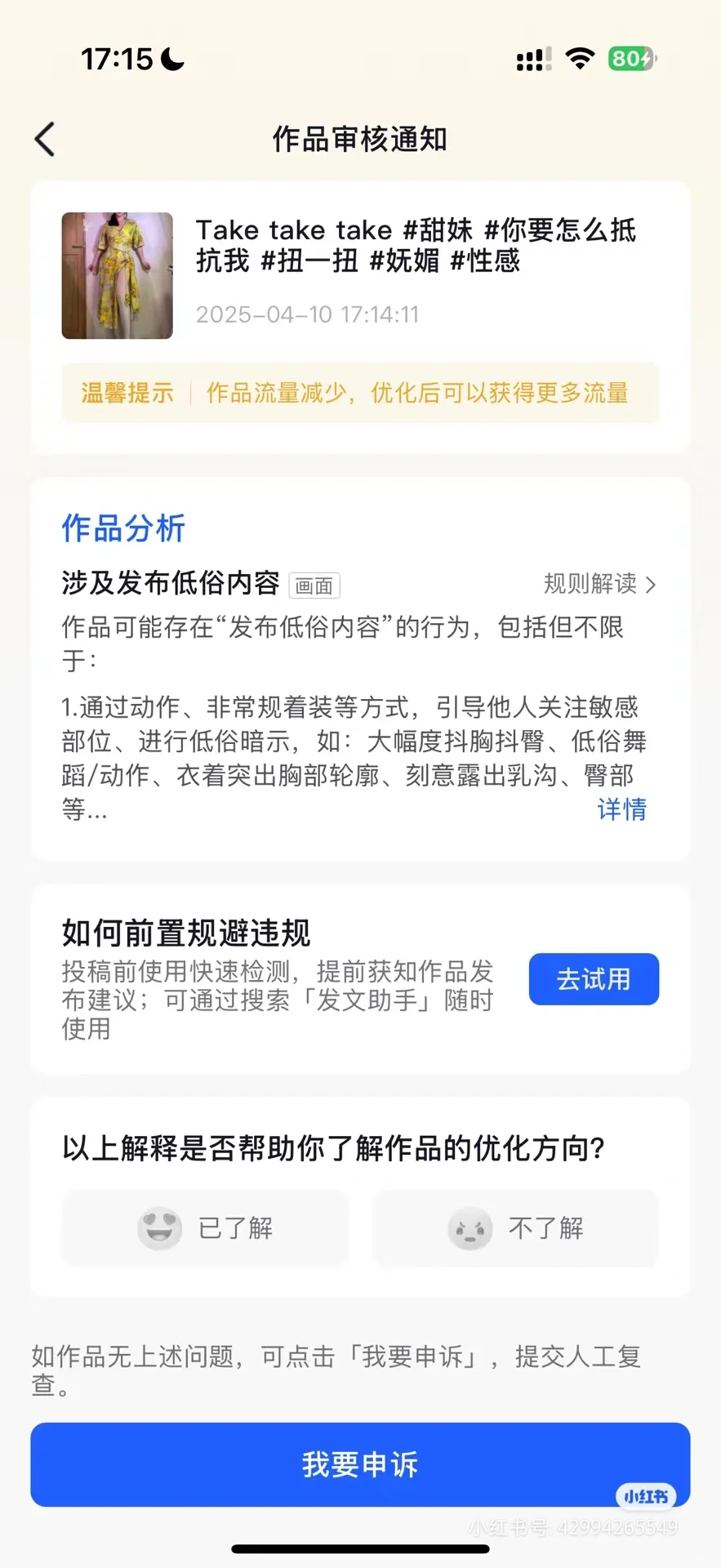 开展严查擦边女低俗，维护小红书清朗环境