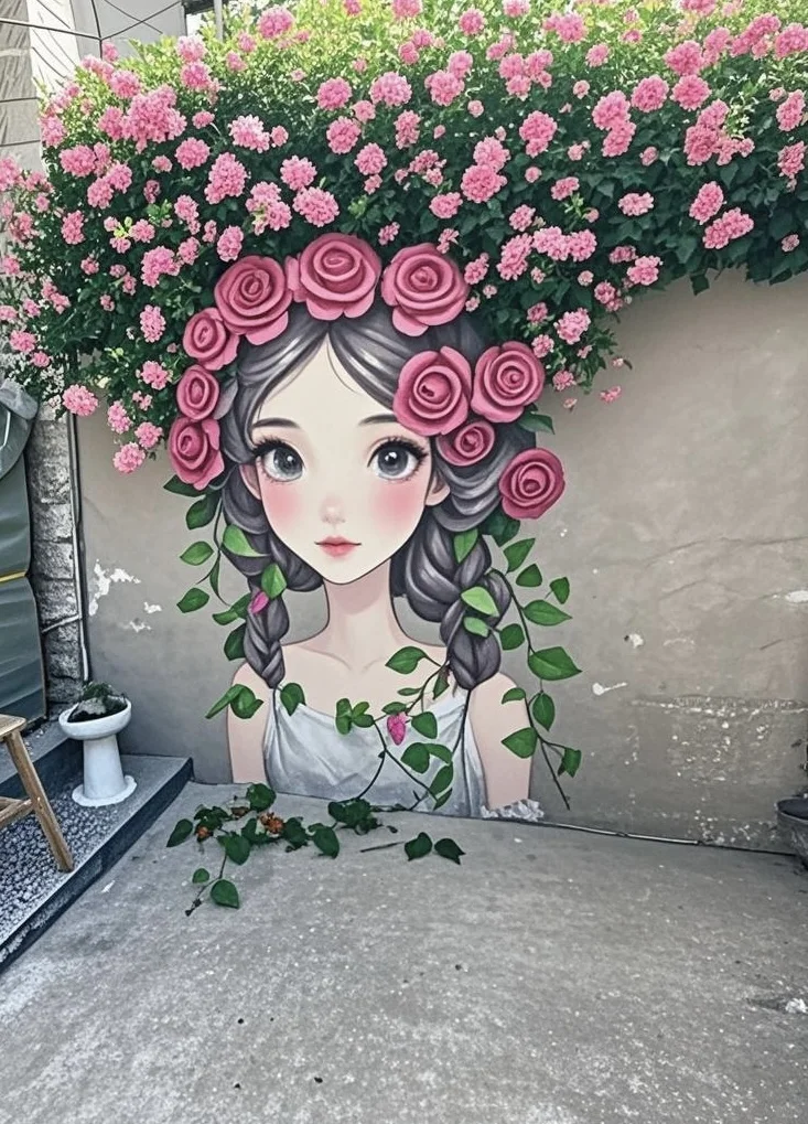 🌷💐🌺墙面这样做美的不得了～☘️🌿💐🌺
