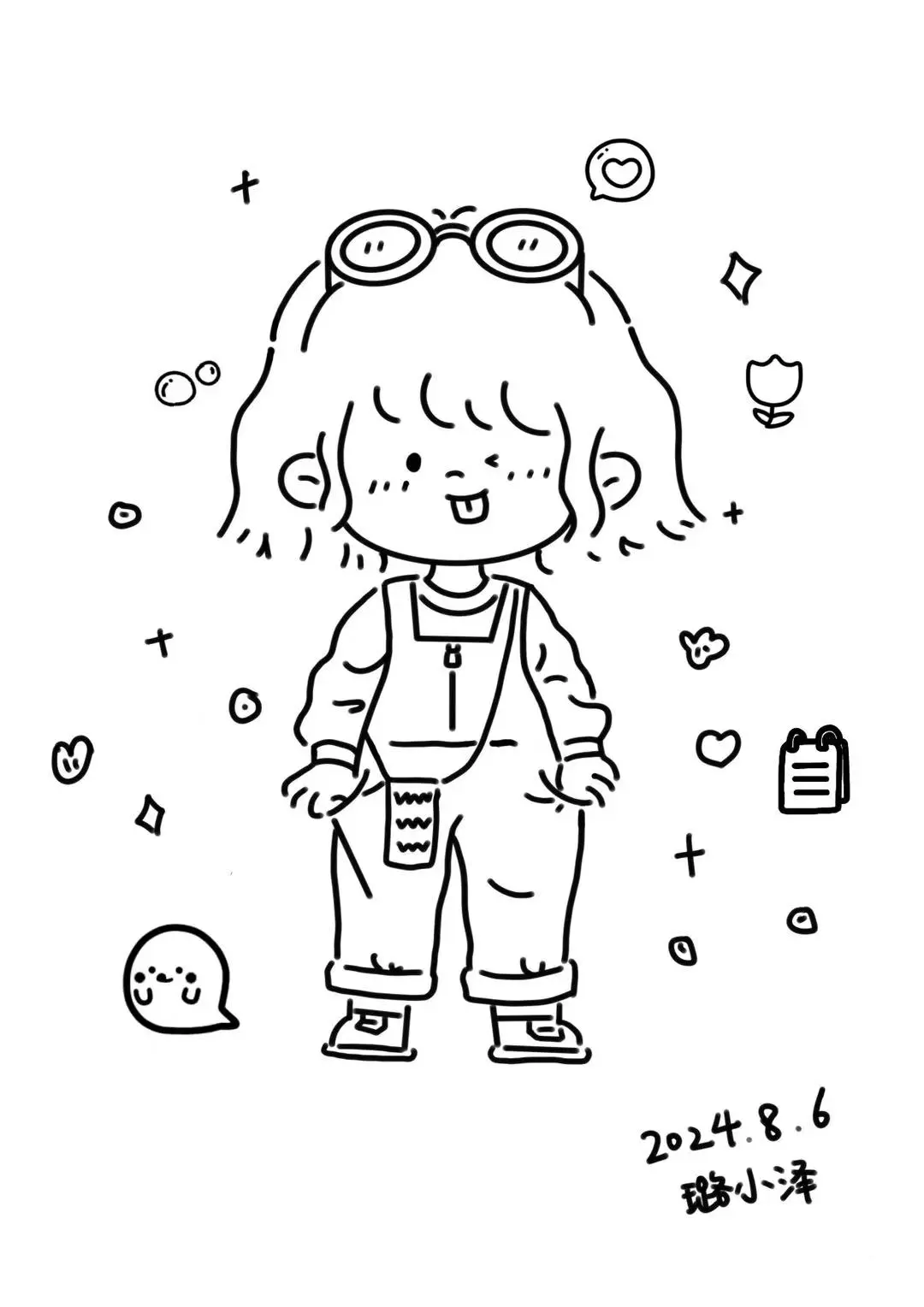 画画练习2-线条女孩