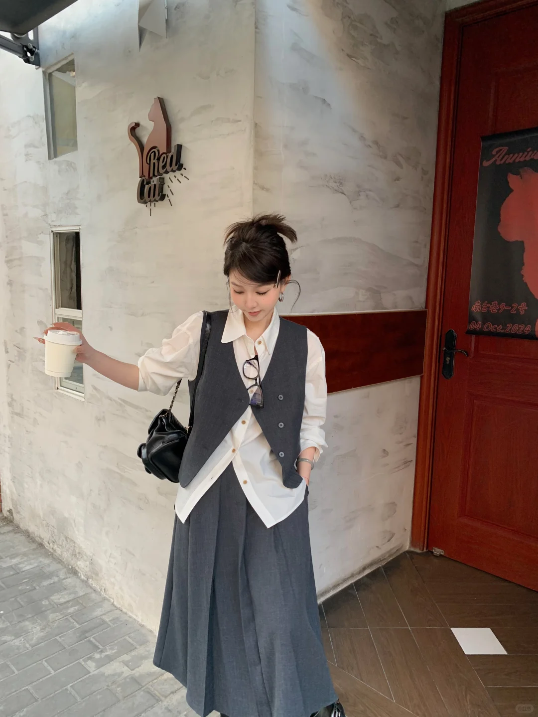 早春通勤ootd