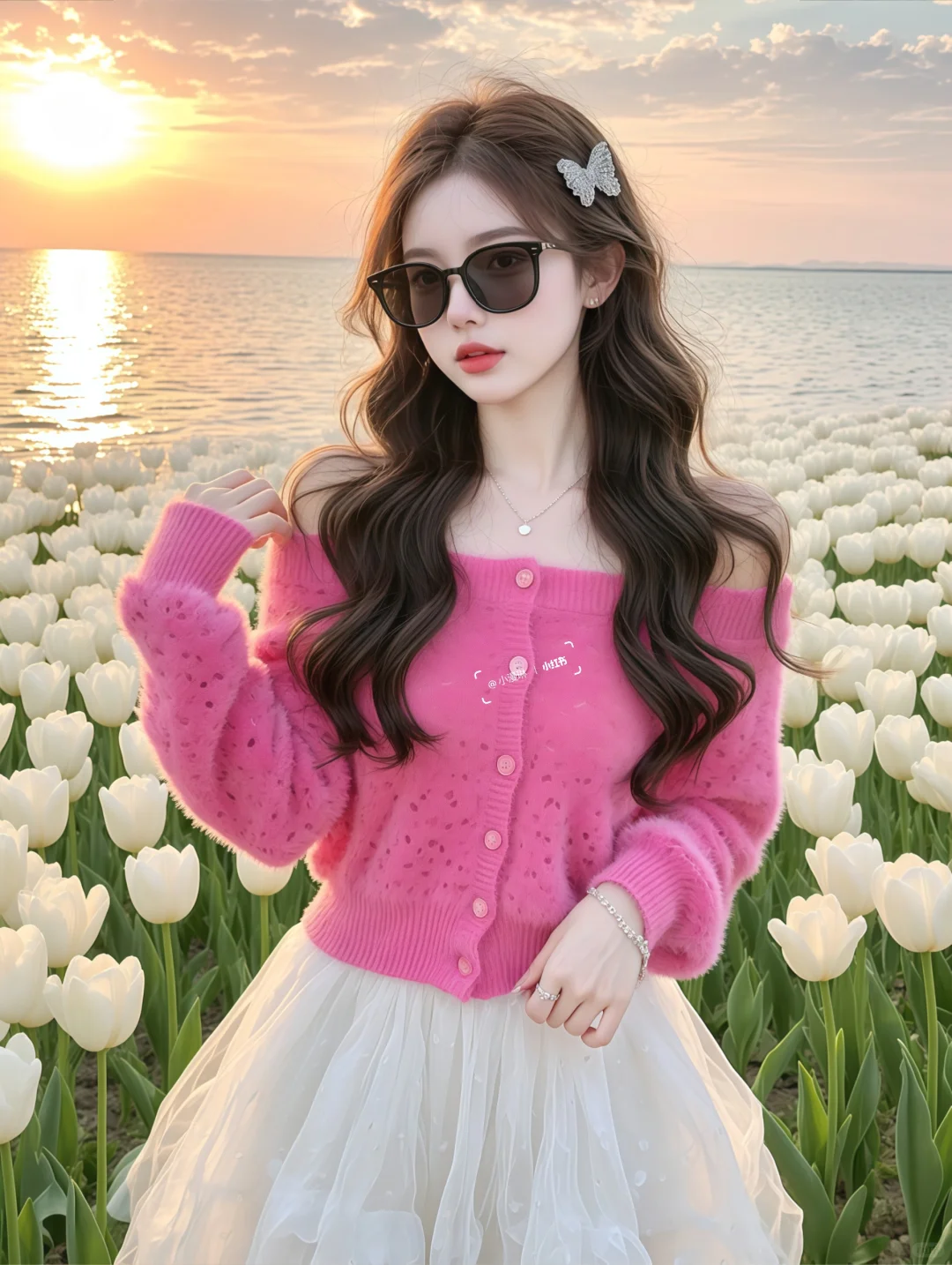 绝美的粉色治愈系女头
