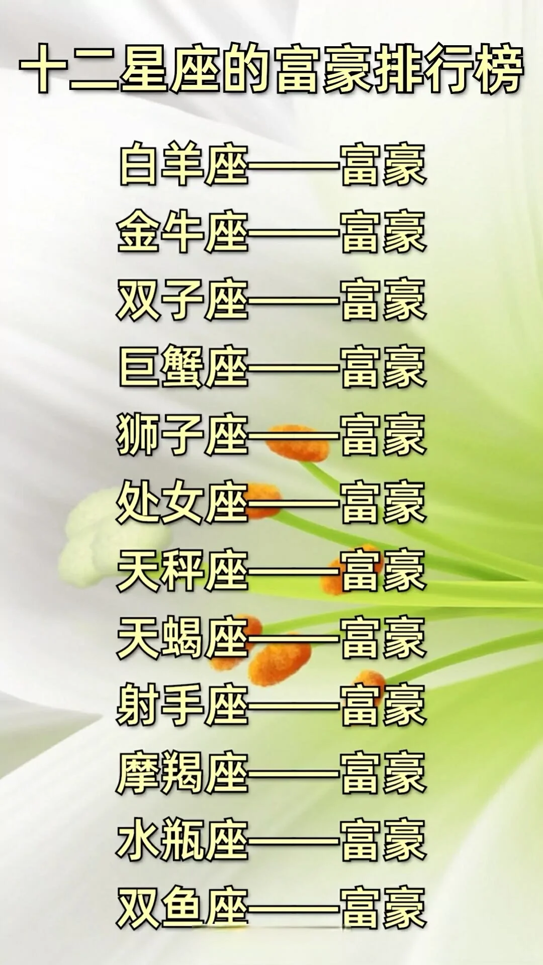 十二星座特点
