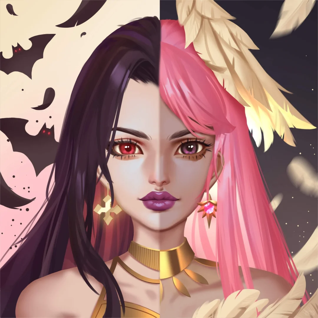 恶魔与天使的头像