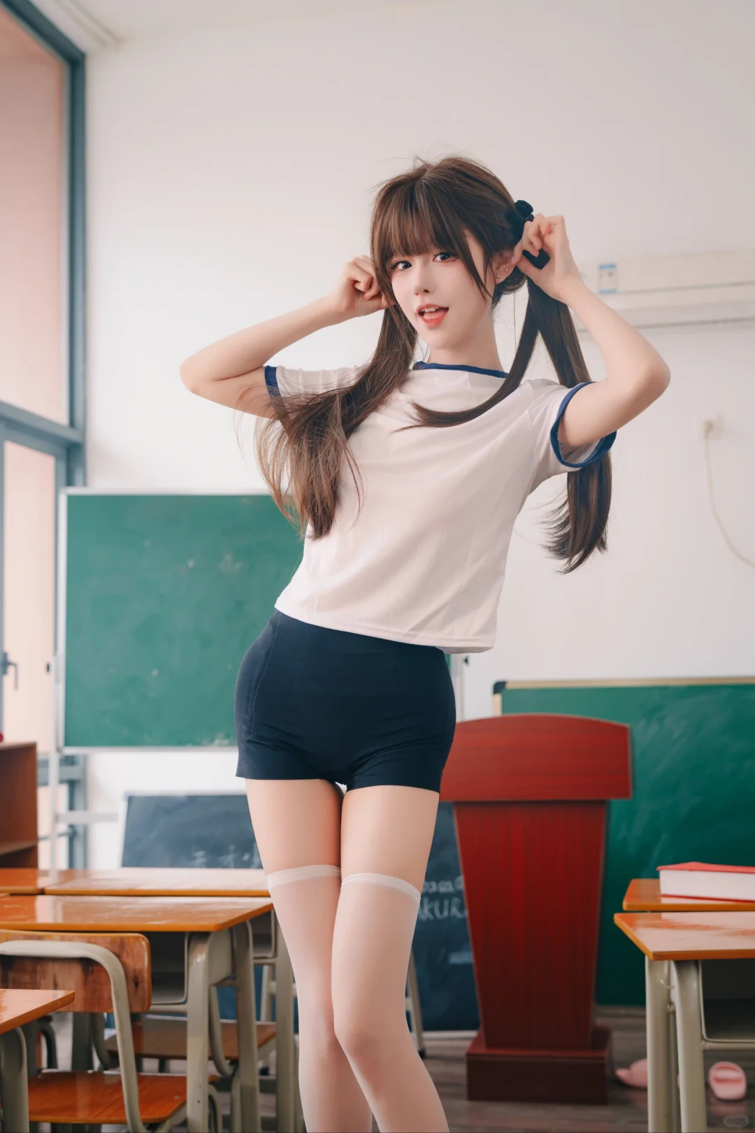 体操服这样穿也超好看的！