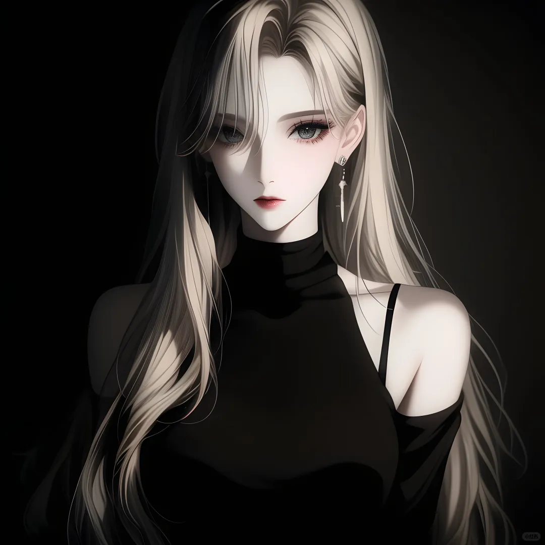 女生头像:黑夜