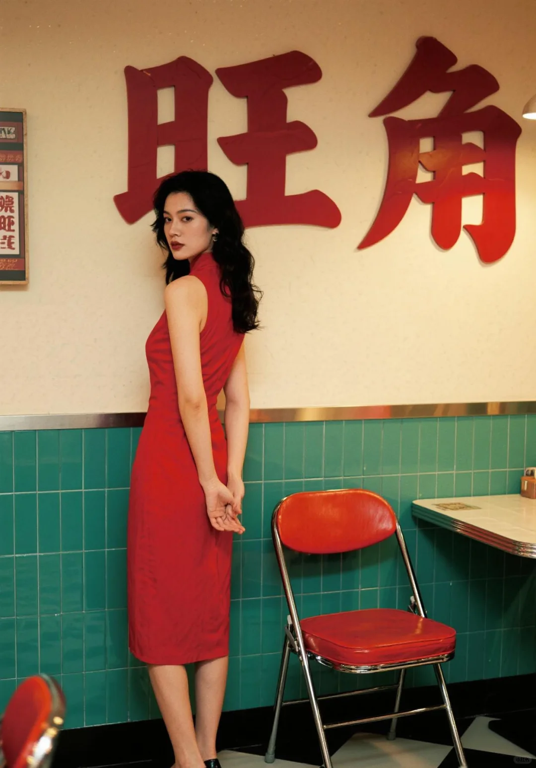 AI写真：复古港风美女