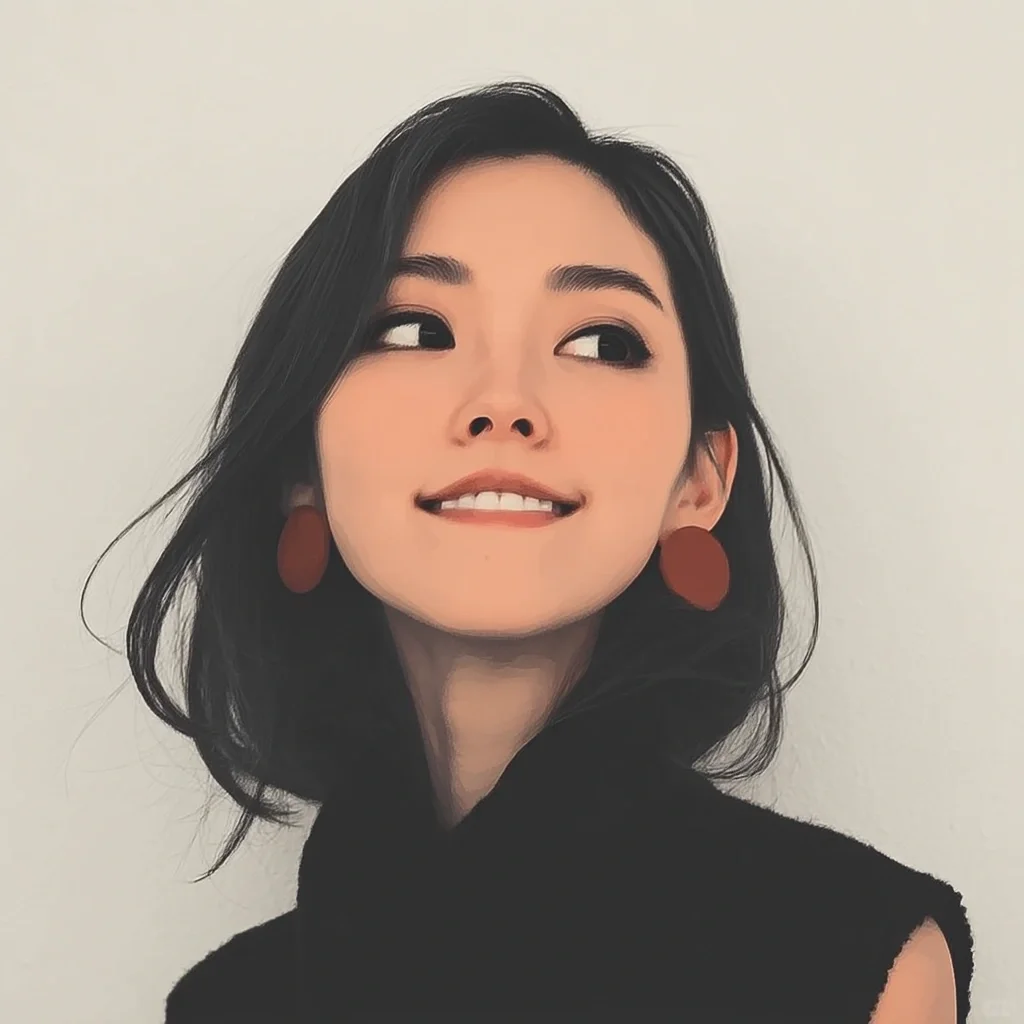 轻颜油画画风的女生头像！
