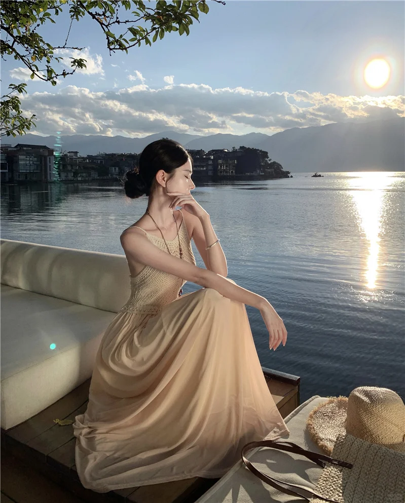 夏日必备👗度假风吊带裙