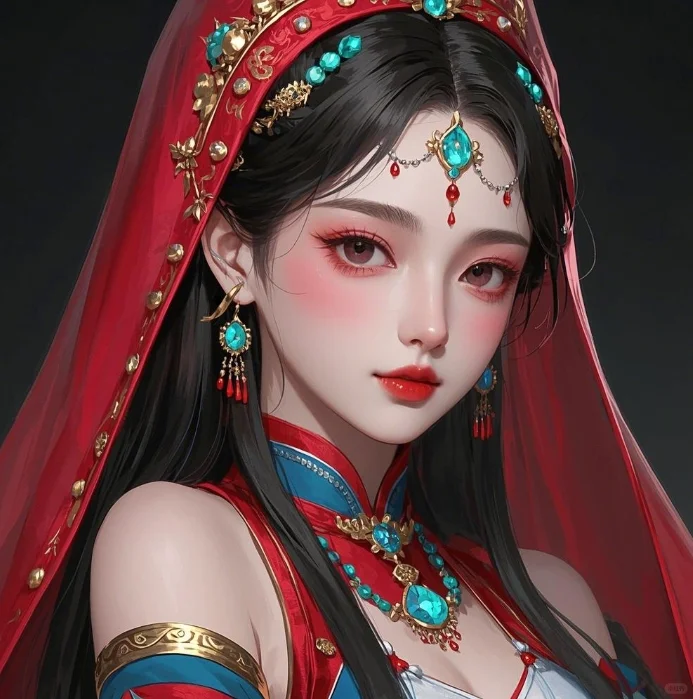 异域风情女生手绘头像