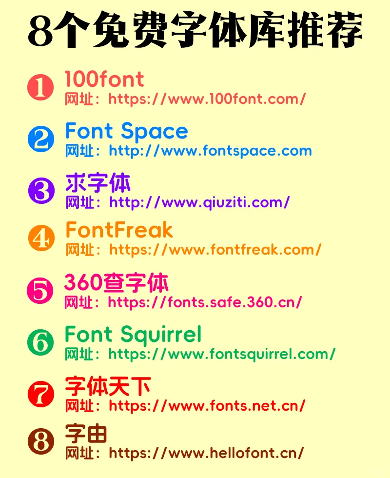 8个免费字体库推荐