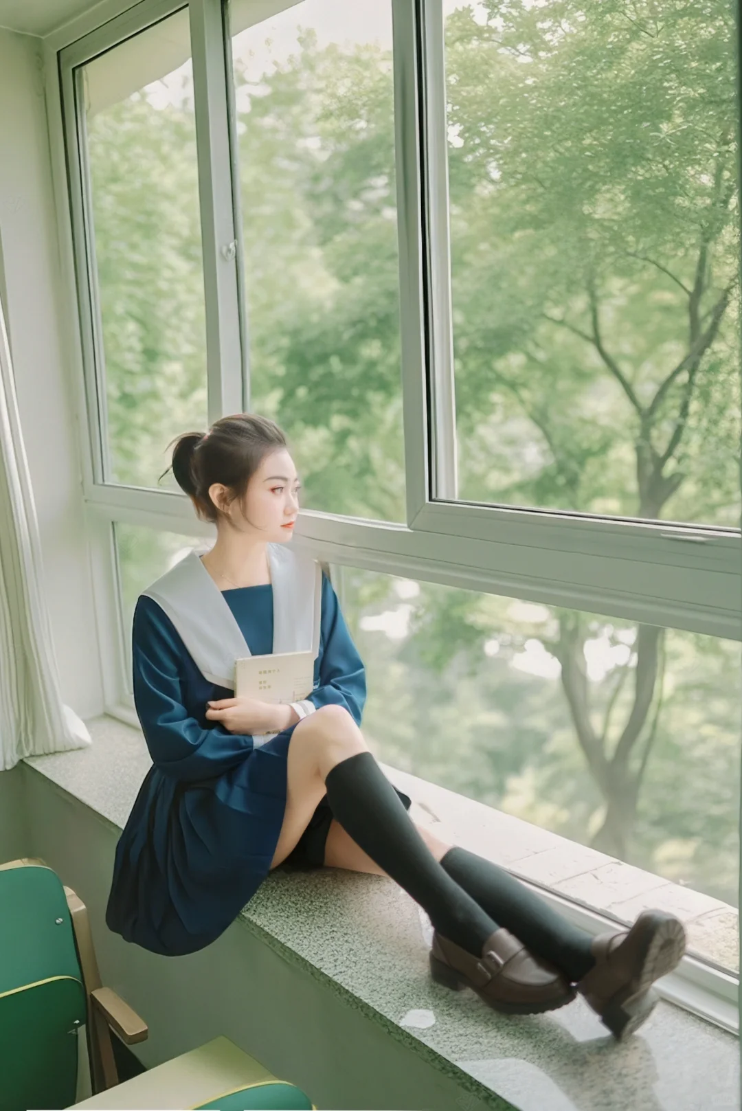 校园日常jk写真姿势