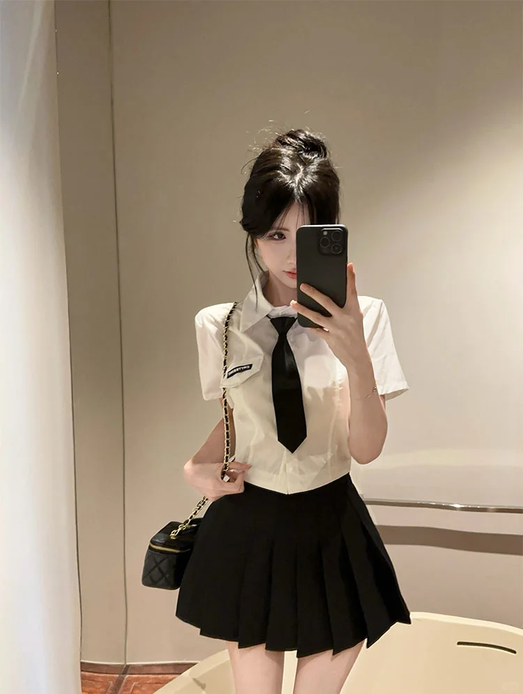 辣妹学院风🎓必备套装裙