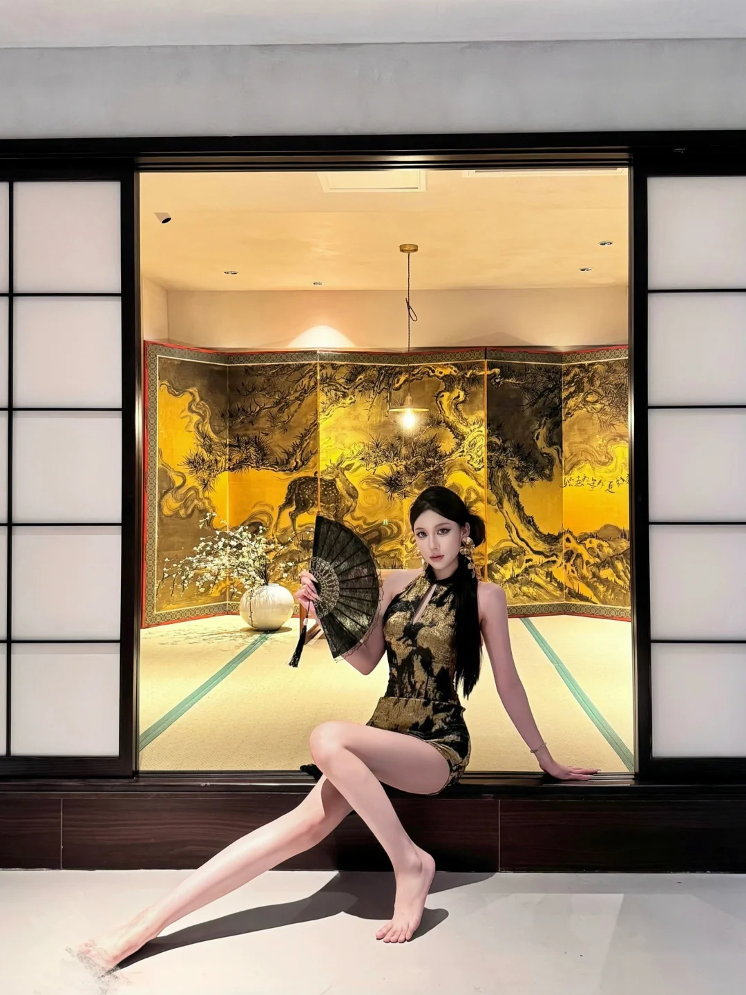 🕋Gold cheongsam-