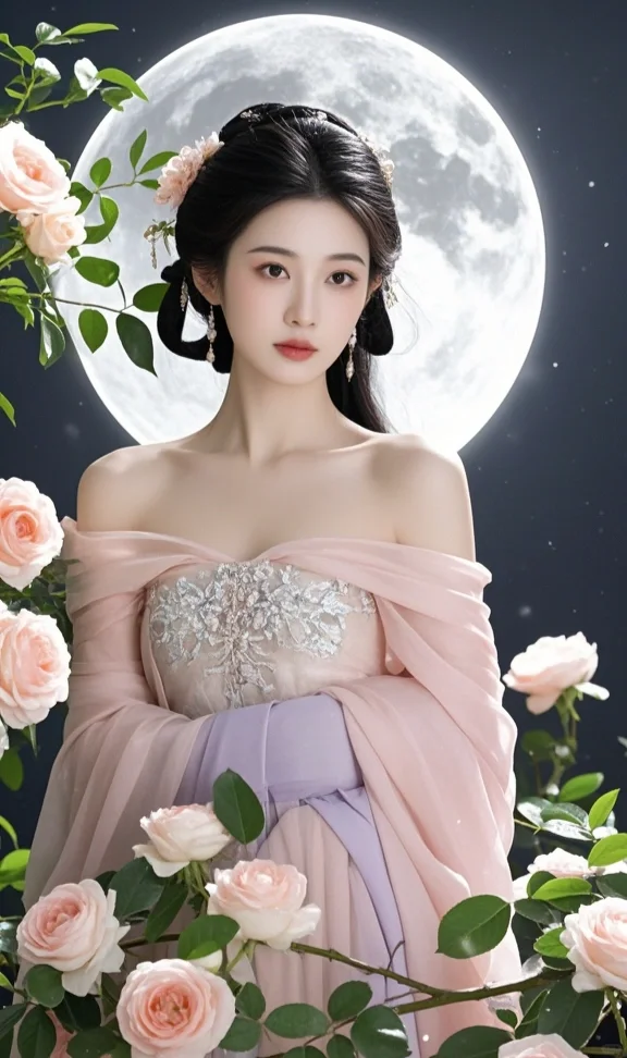 如果有一天从月亮下凡一位仙女姐姐
