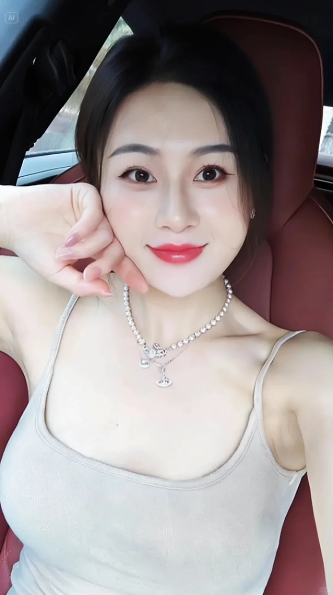 美女逛公园，随手出片
