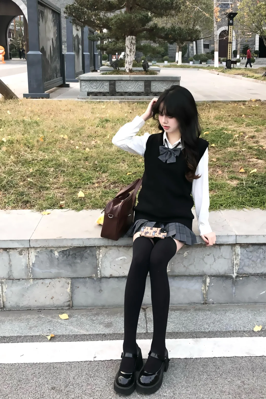 这套jk真的超级显瘦呀！