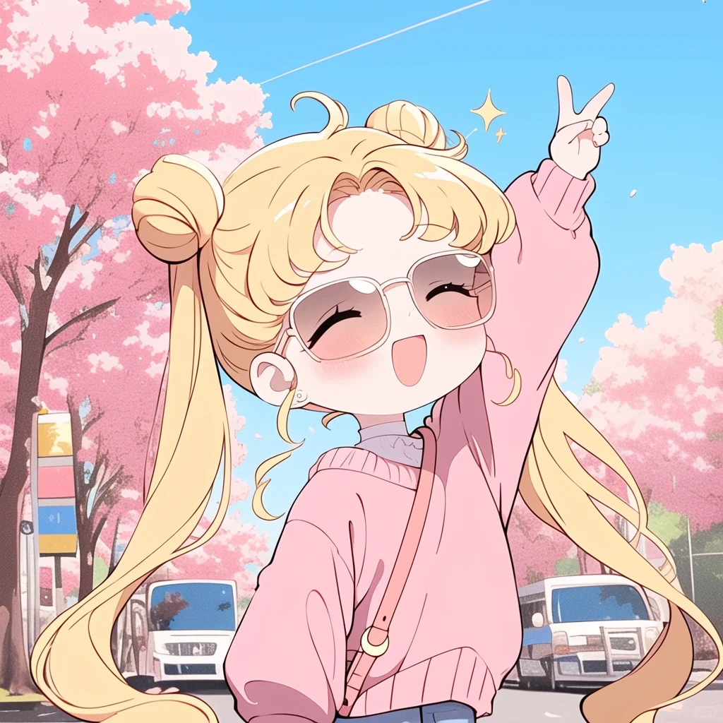 粉色美少女