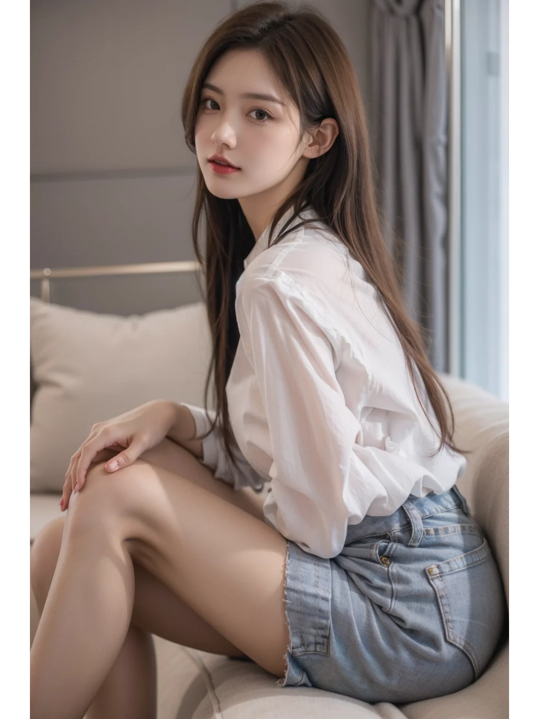 AI 写真 | 牛仔短裤