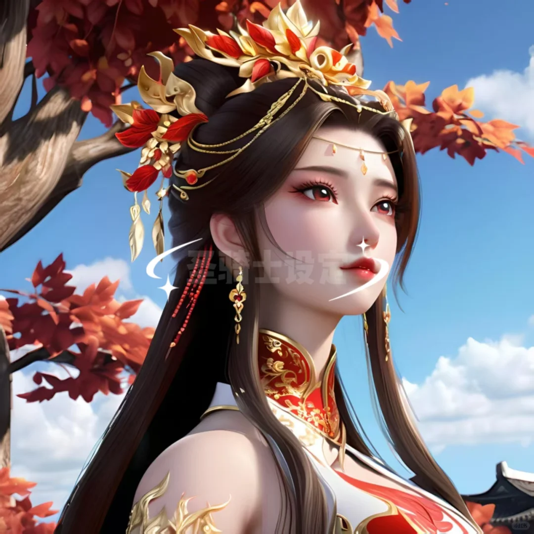 AI绘画动漫女性人物火灵儿