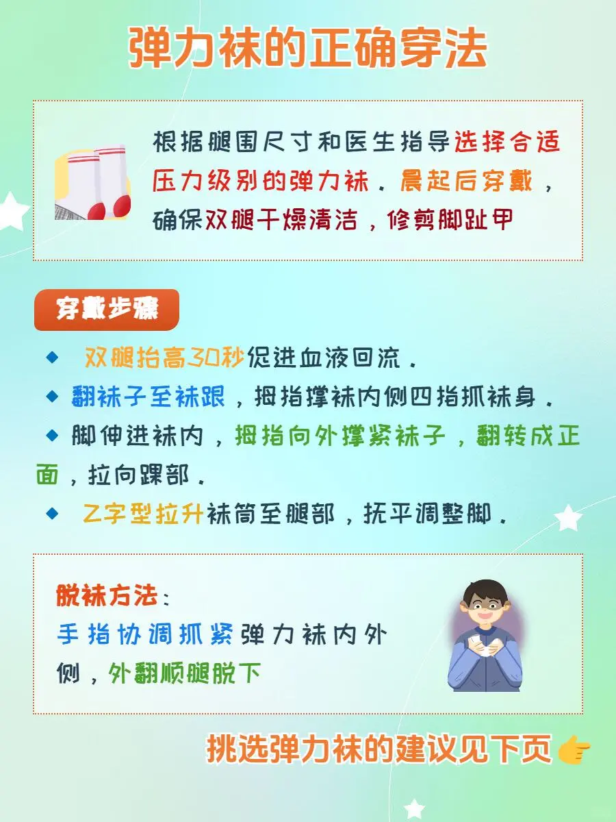 医用弹力袜的正确选择和使用