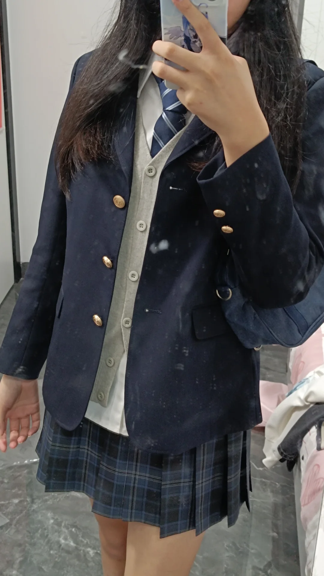 夏日和风铃西服和津川格裙