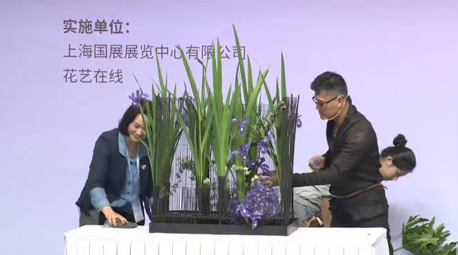 上海花展的花艺表演直播