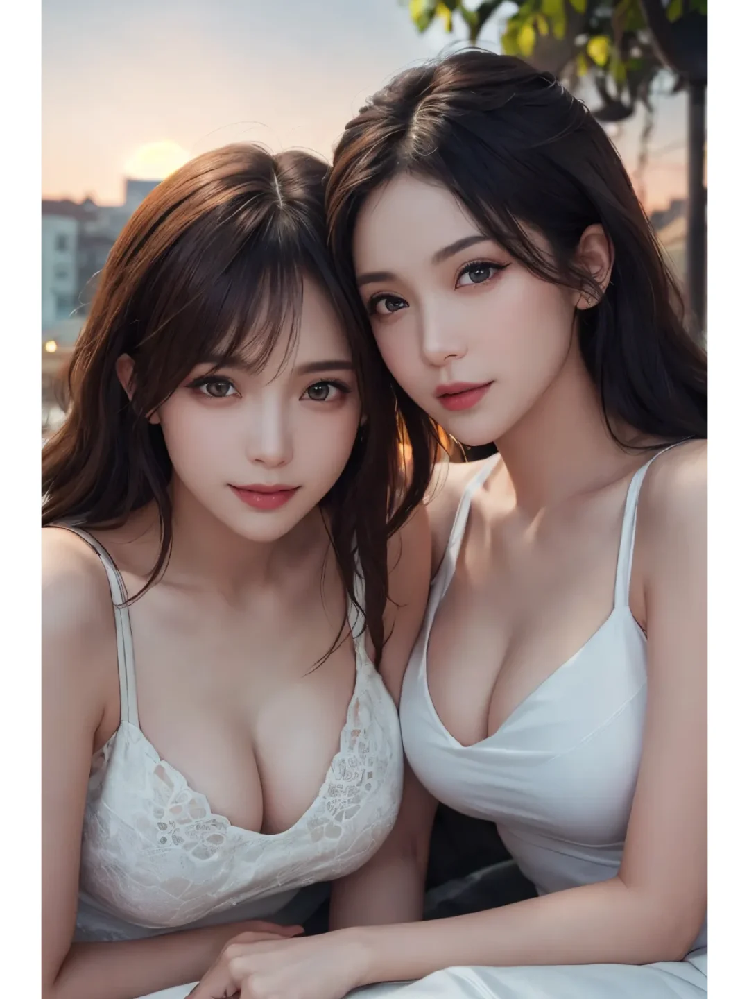 8K超写实双人模板，性感小姐姐在线等你！