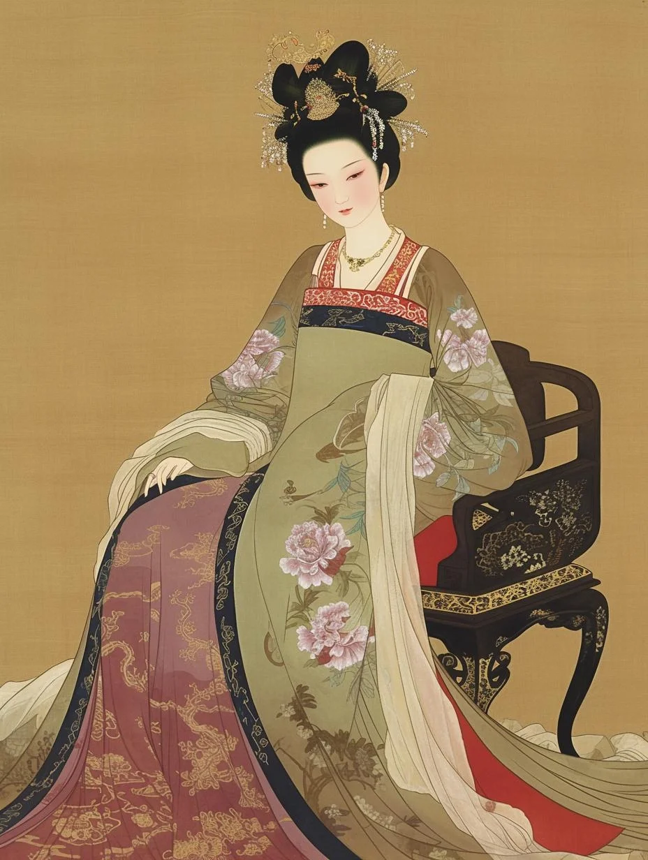 古典东方‖唐代宫装美人图，玉面芙蓉含笑开