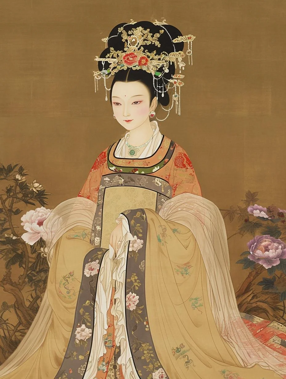 古典东方‖唐代宫装美人图，玉面芙蓉含笑开