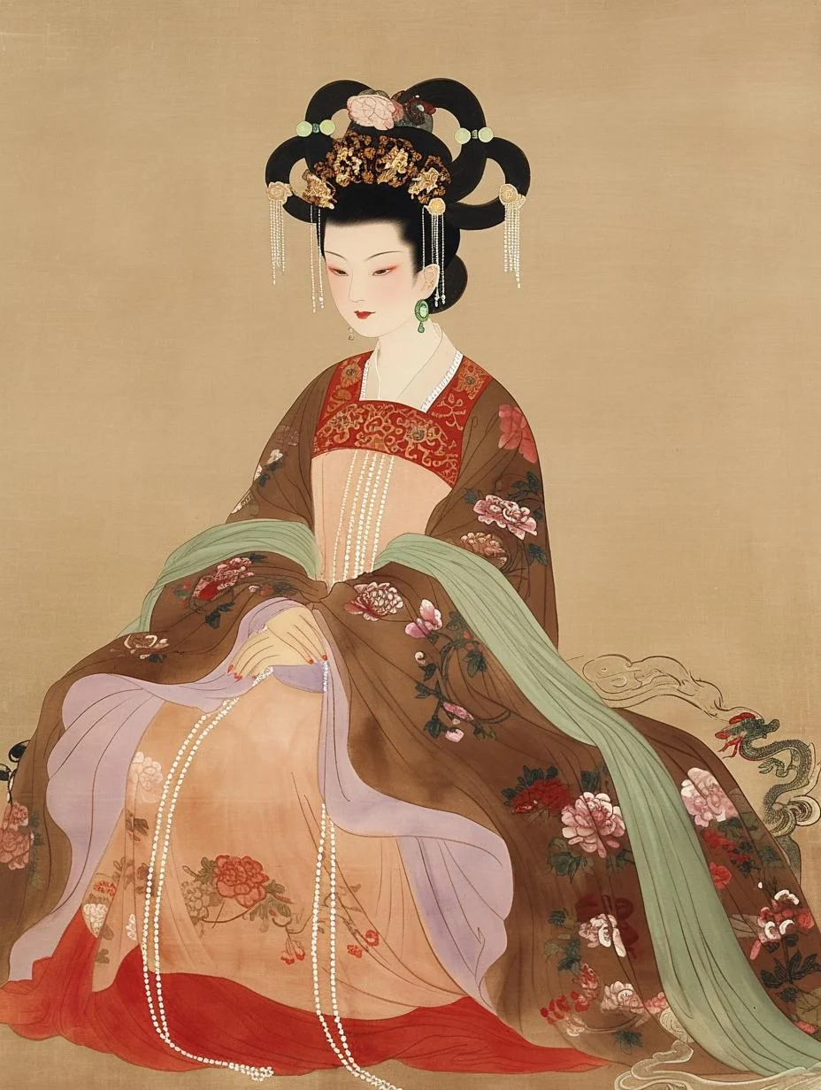 古典东方‖唐代宫装美人图，玉面芙蓉含笑开