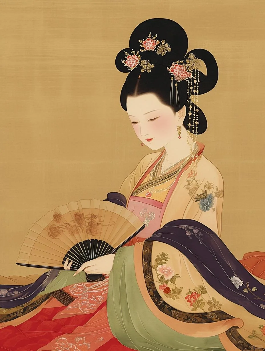 古典东方‖唐代宫装美人图，玉面芙蓉含笑开