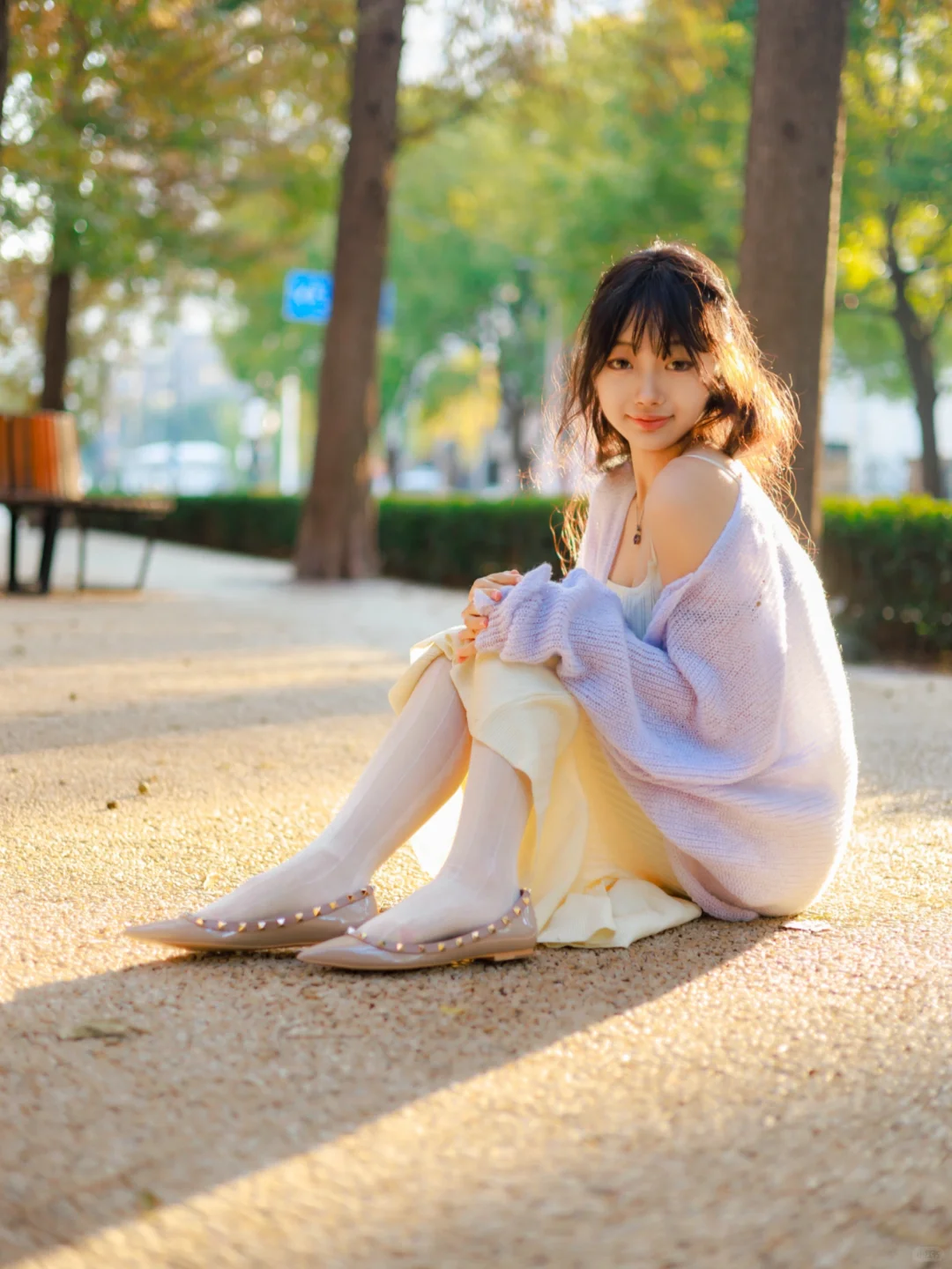 女大私拍 | 平底鞋白丝穿搭