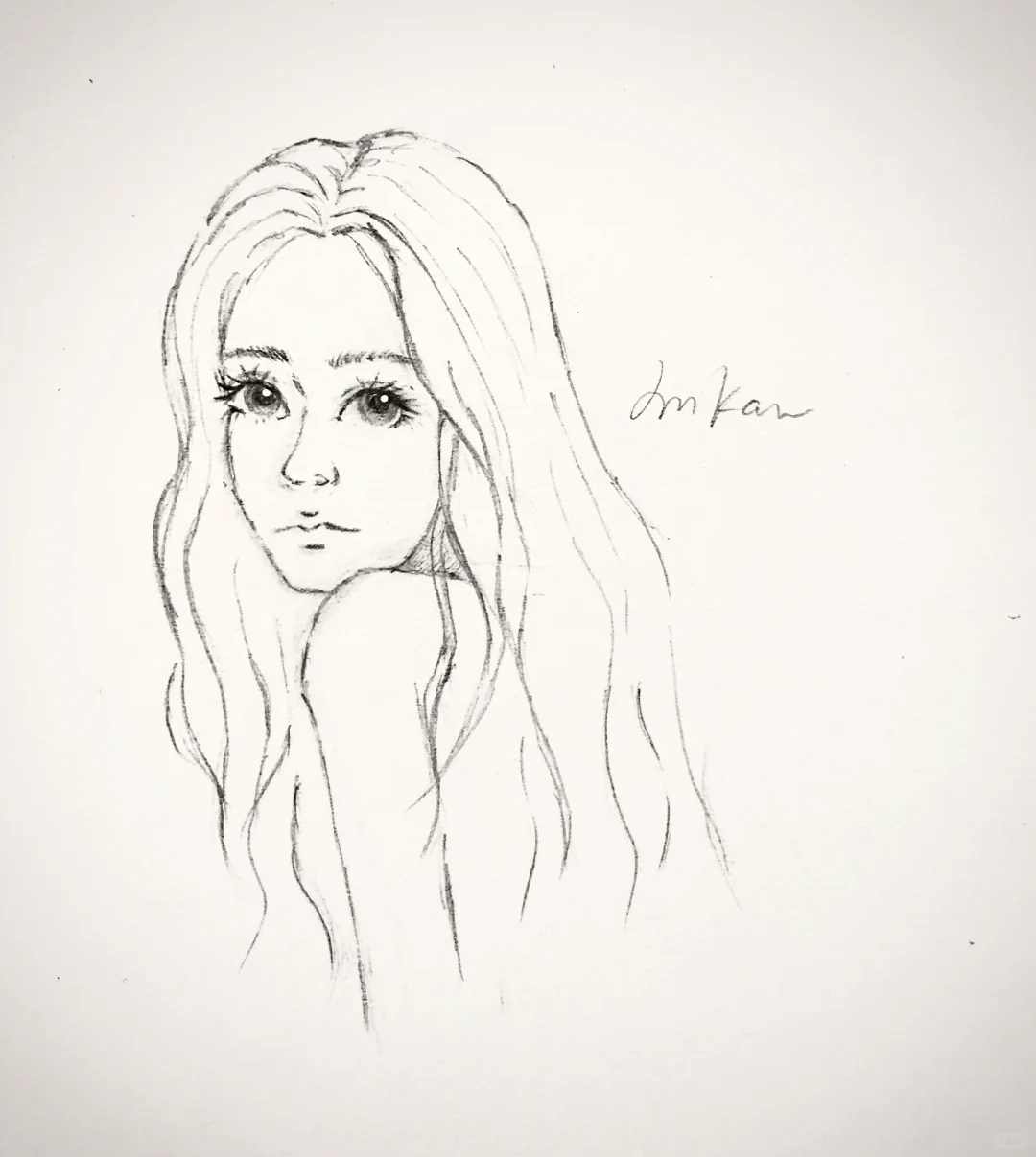 线稿|美少女