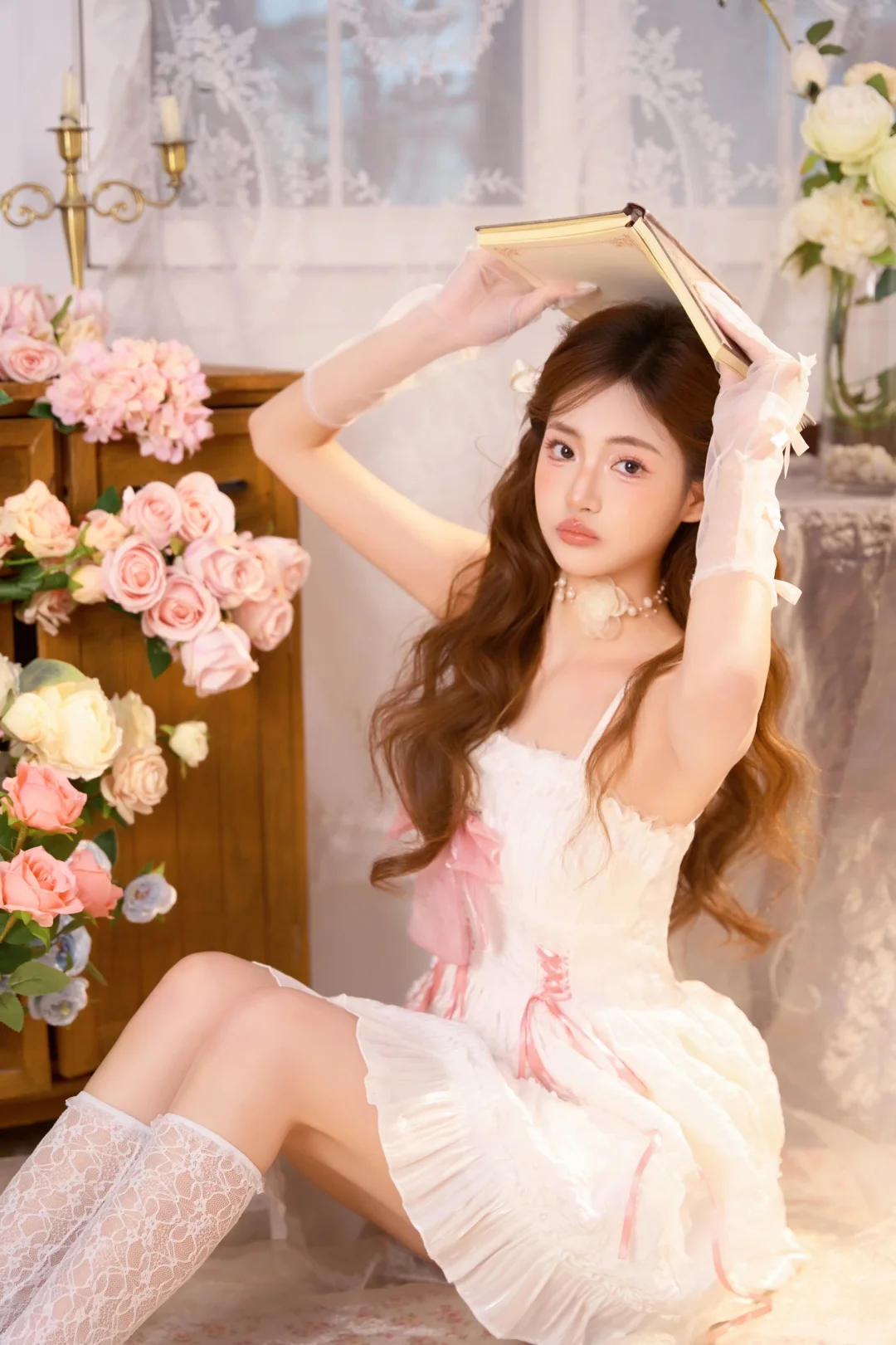 少女与书籍lovelight感写真