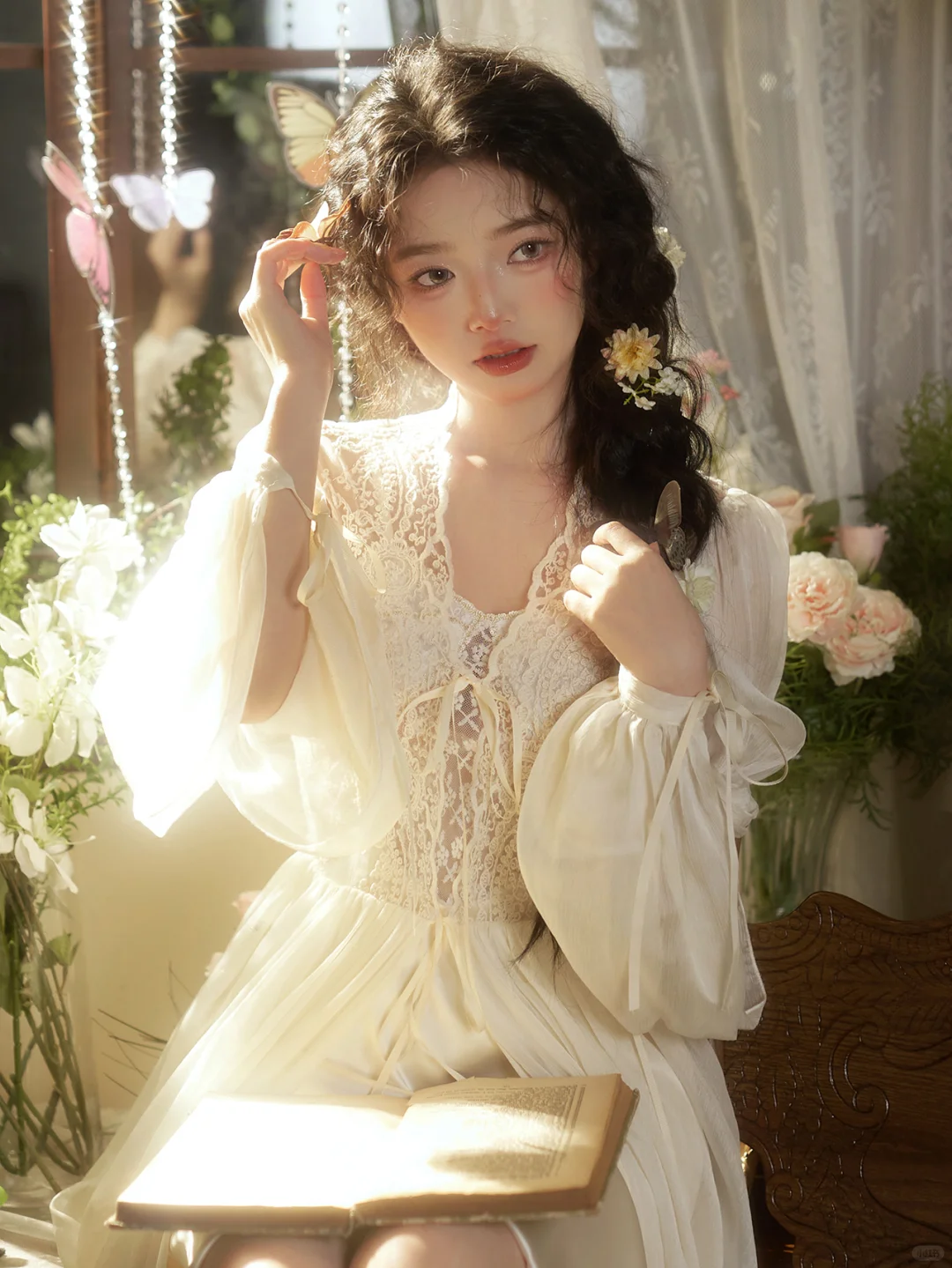 窗边的法式少女🍃春日油画写真