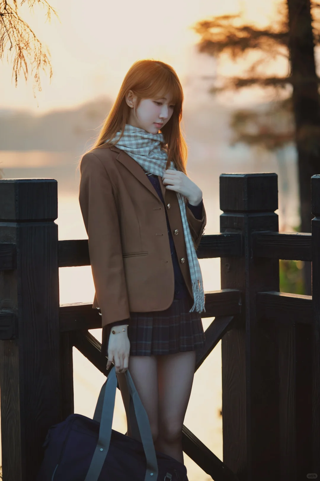 ?JK制服×黑丝×落羽杉の绝美暴击