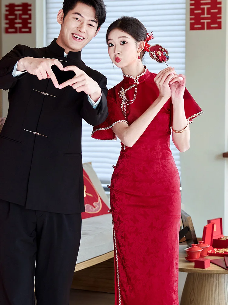 红色旗袍👗夏季必备