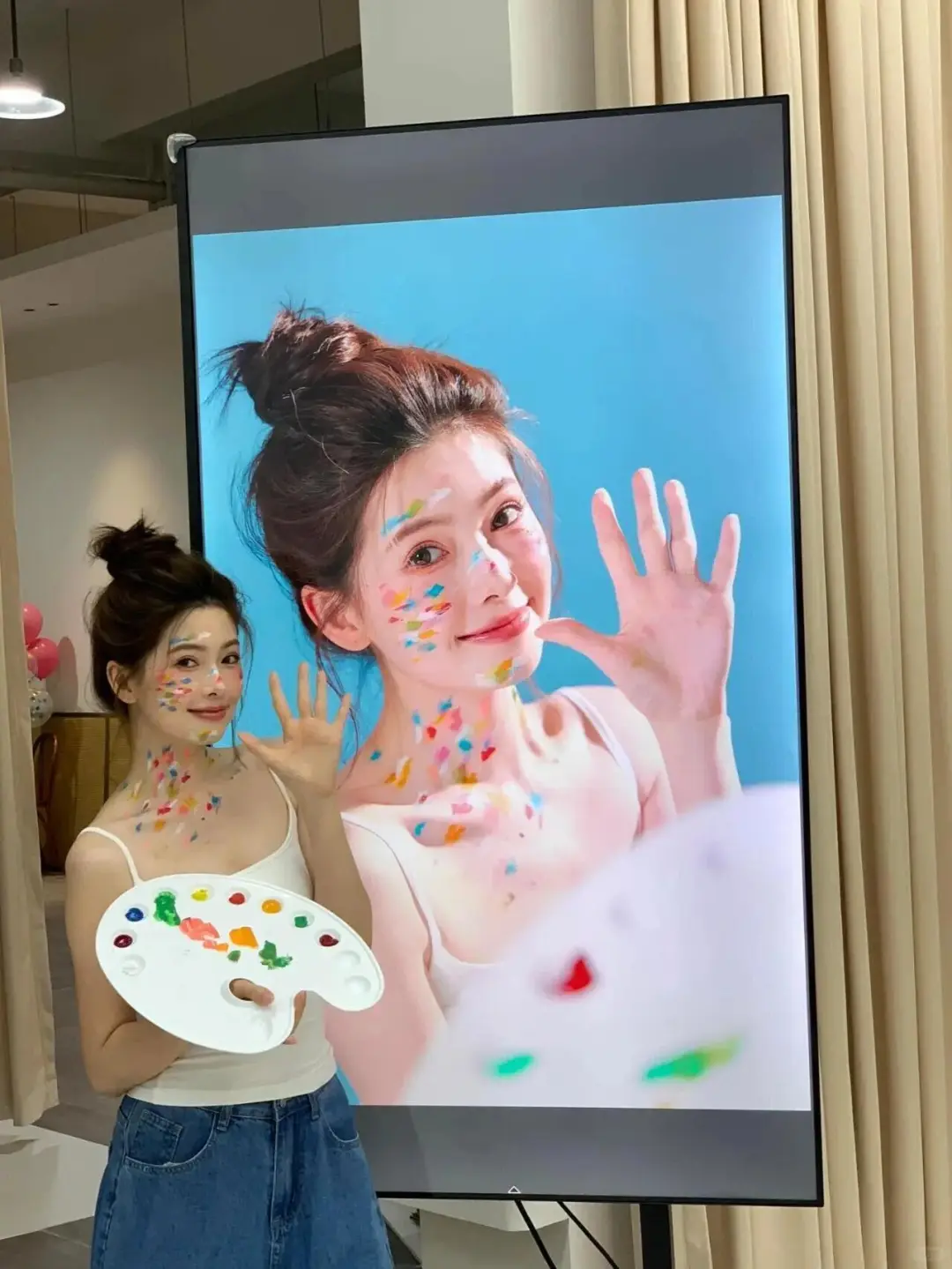 长沙📍不小心打翻了女士写真油画盘🎨