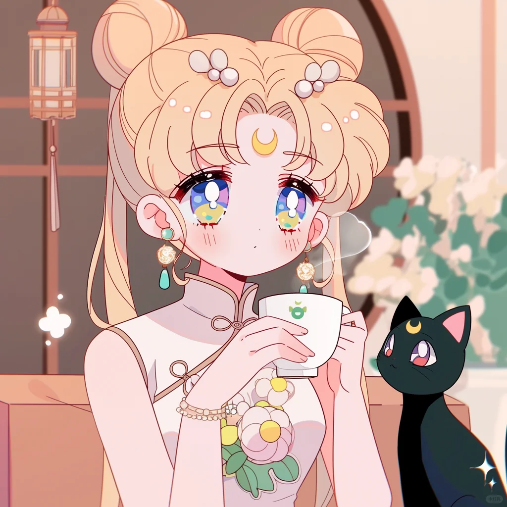 古风美少女 | 月野兔和她的猫