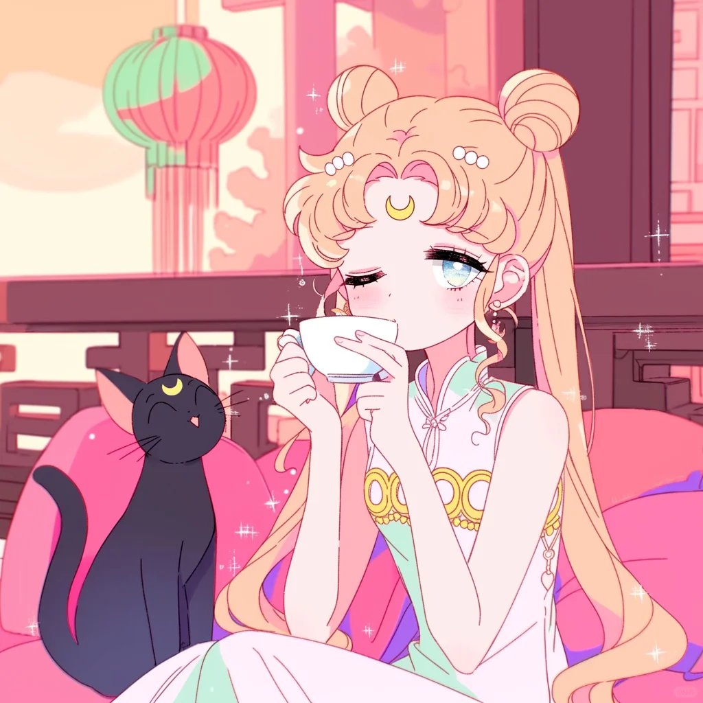 古风美少女 | 月野兔和她的猫
