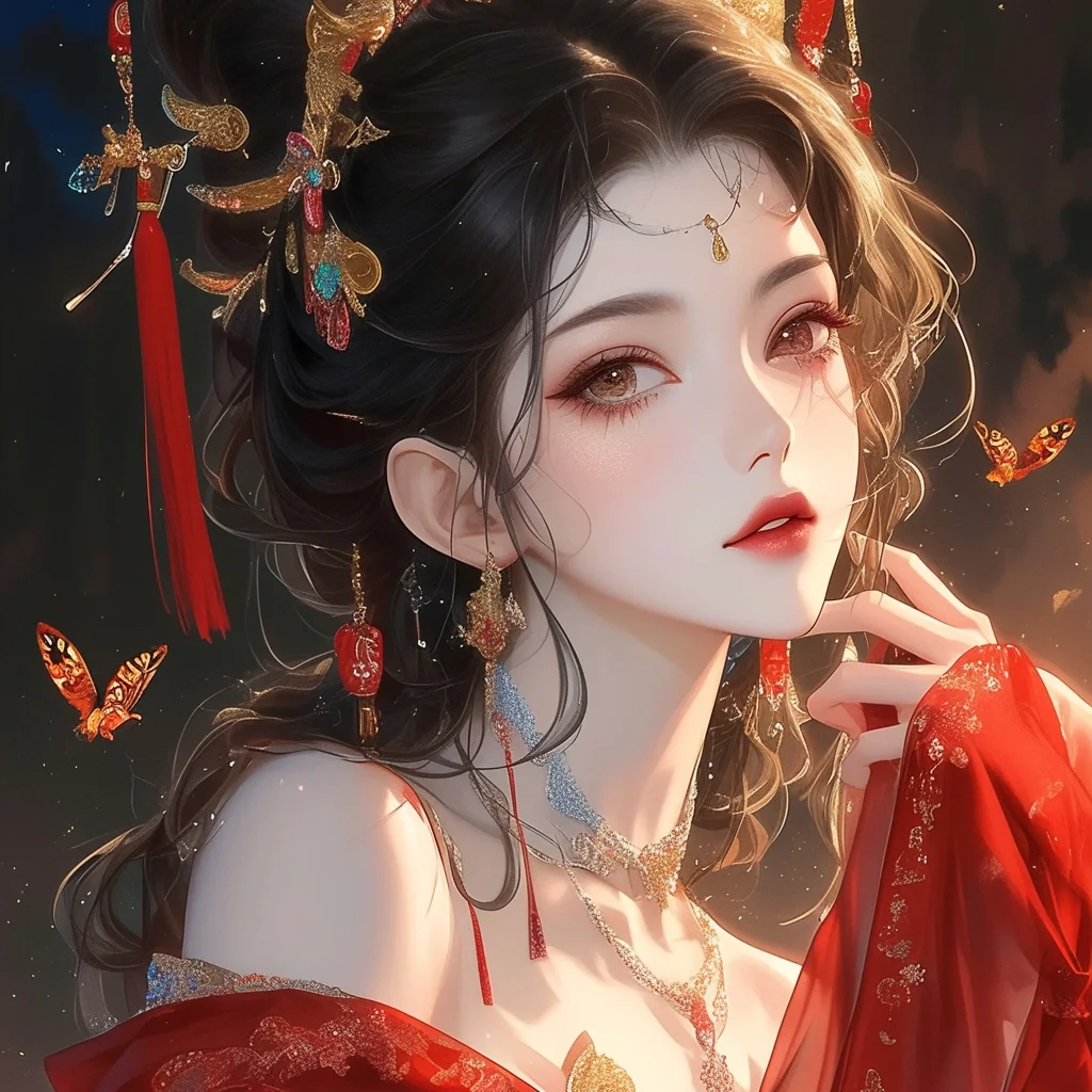 AI绘画｜古风盛装美人
