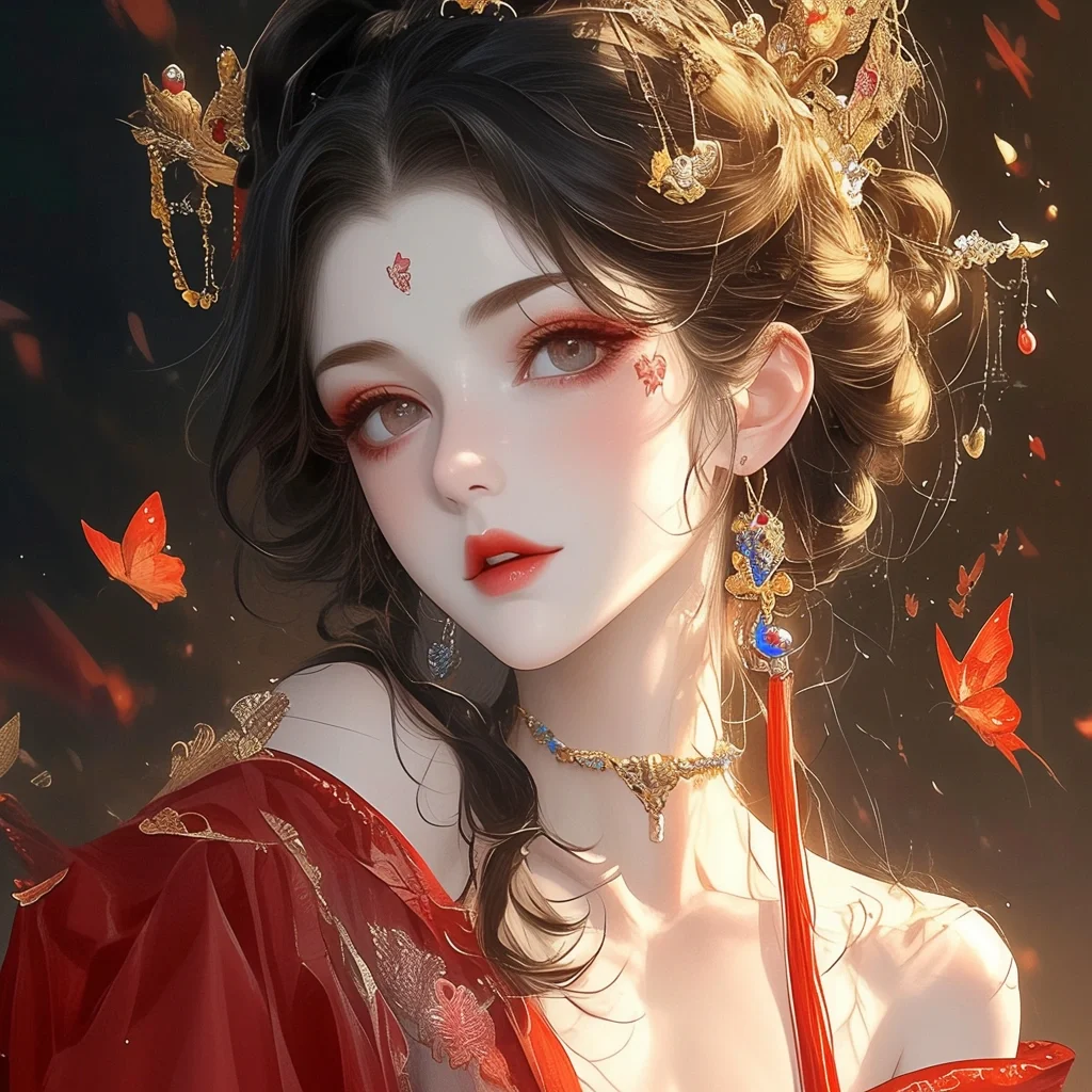 AI绘画｜古风盛装美人